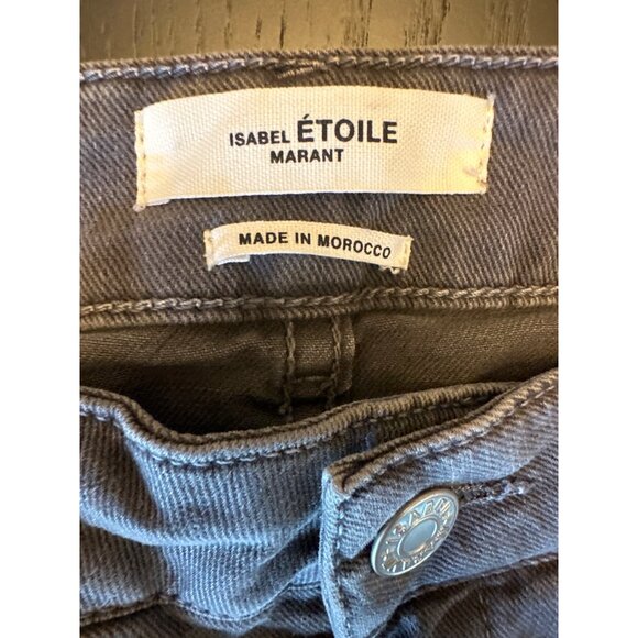 Isabel Étoile Marant Gray Jeans With Multicolor Embroidery Detail Size 36 - Picture 4 of 9